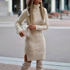Vestido de punto cuello alto para mujer - Elin