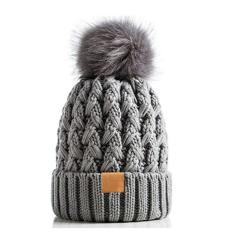 Gorro de punto con pompón para invierno unisex - Norel
