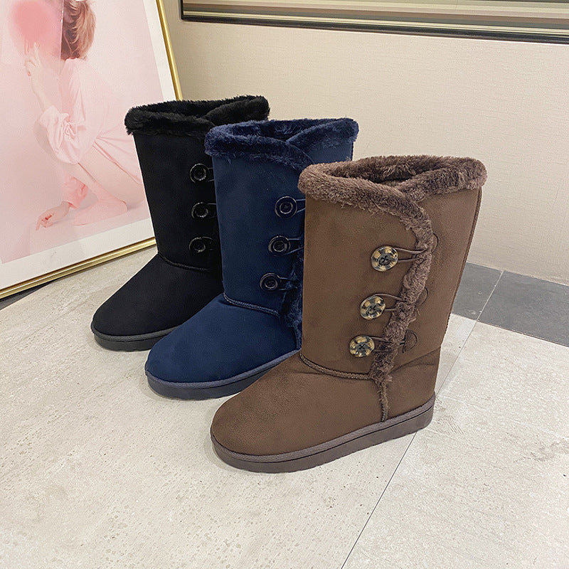 Botines para mujer efecto afelpado de caña alta - Narelle