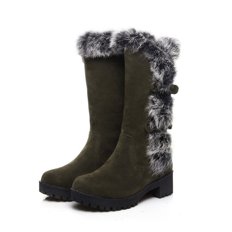 Lara - Botas de mujer ante nieve con piel y tacon bajo