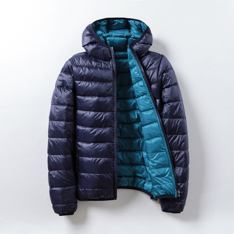 Chaqueta puffer unisex ligera térmica acabado brillante capucha vegana - Nordika