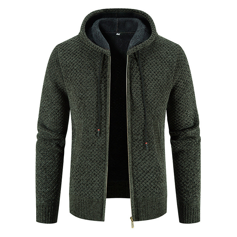Cárdigan para hombre con capucha y forro interior - Rynor