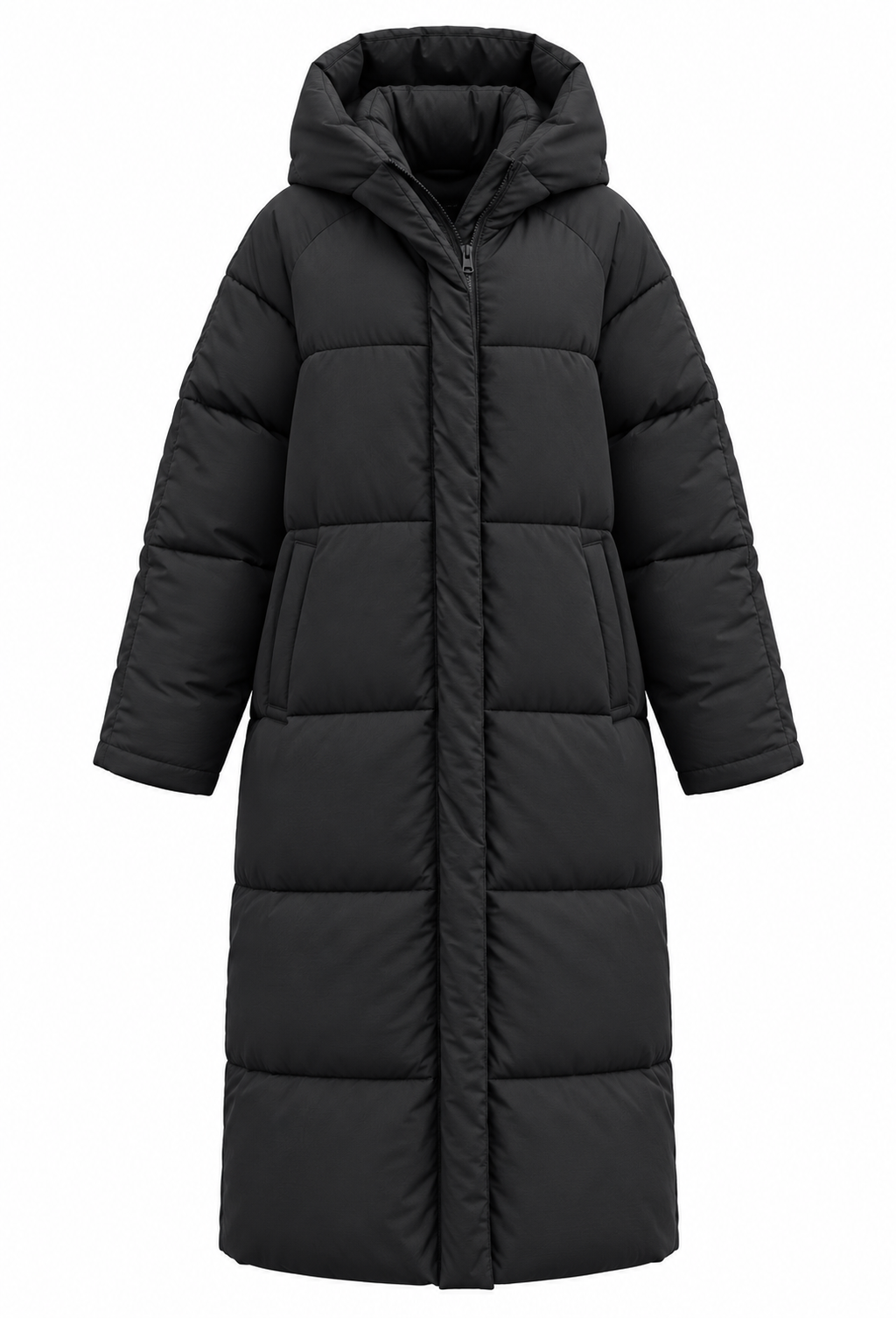 Abrigo acolchado largo mujer capucha corte oversize invierno - Odette