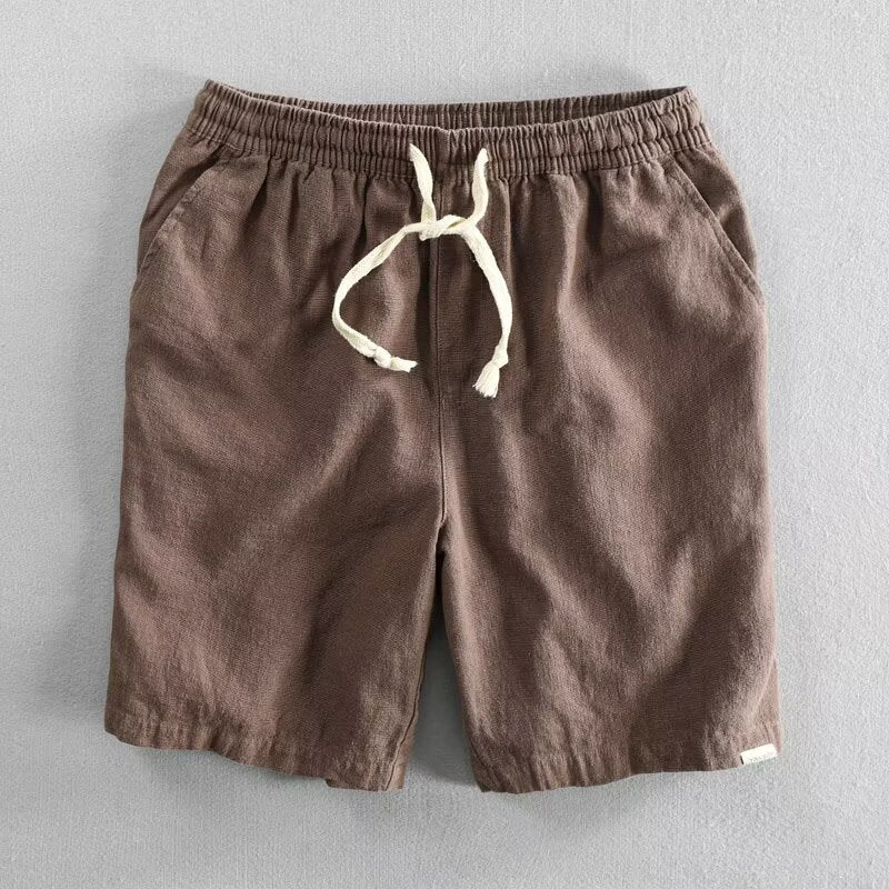 Shorts casual con cintura elástica y cordón para hombre - Jason