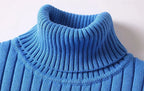 Sander - Jersey de cuello alto liso y a rayas para hombre