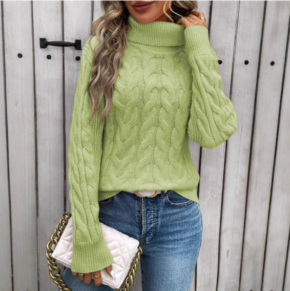 Jersey de punto cuello alto para mujer - Freja