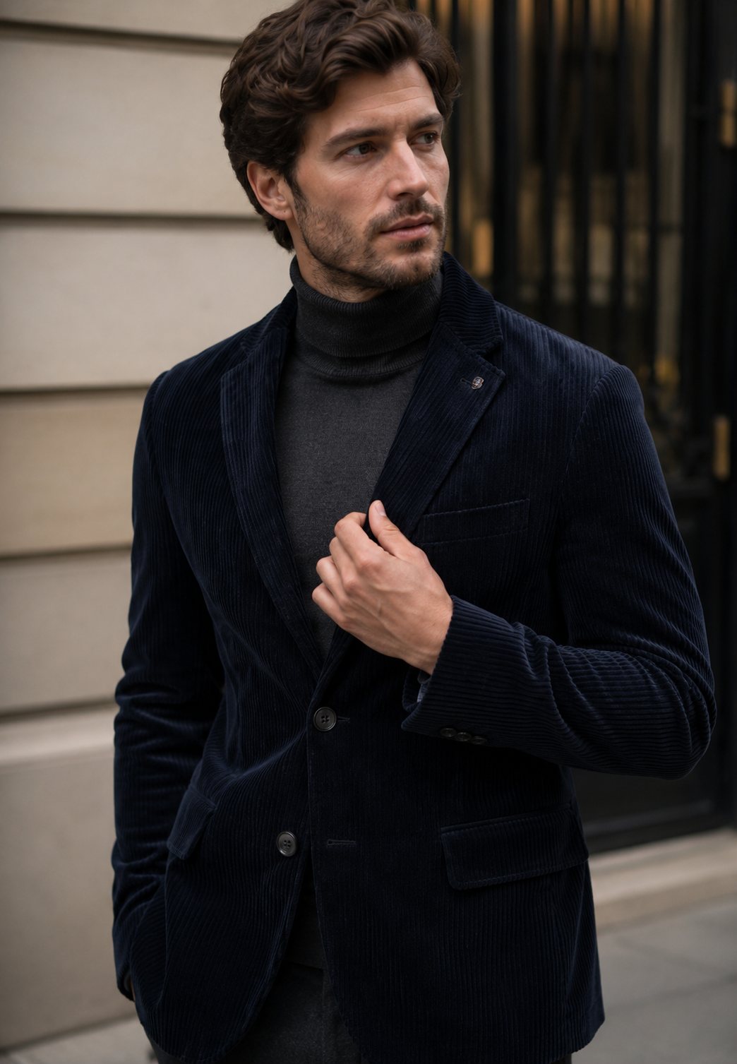 Blazer de pana con cierre de botones - Emmett
