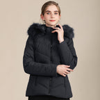 Chaqueta para mujer acolchada con capucha afelpada - Nerise