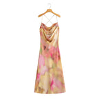 Vestido largo para mujer con tirantes finos y escote - Elinor