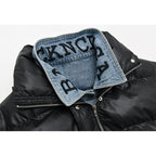 Chaqueta acolchada hombre detalles denim puños elásticos cordón ajustable urbana - Arvid