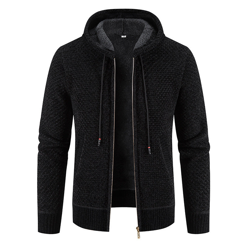 Cárdigan para hombre con capucha y forro interior - Rynor