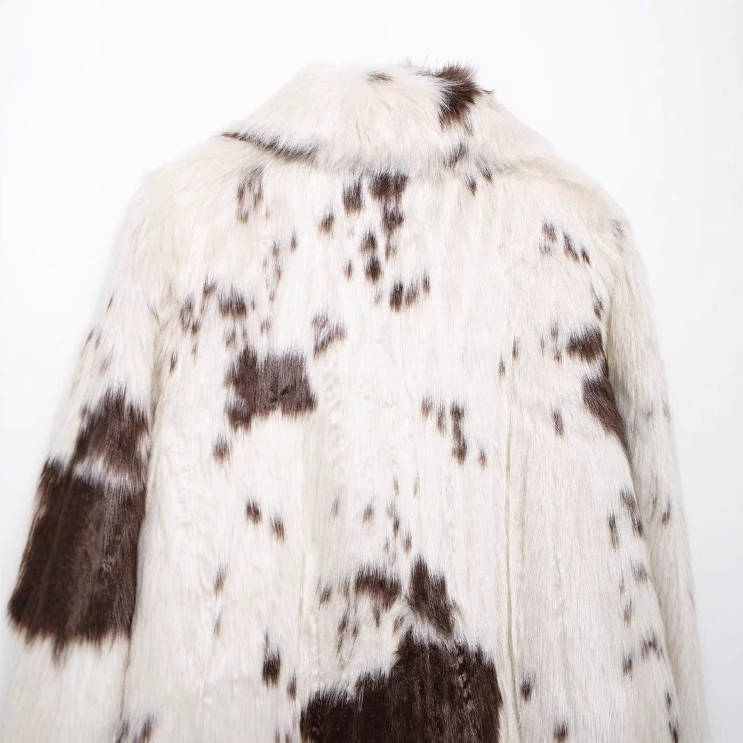 Abrigo largo mujer efecto textura estampada - Ilany