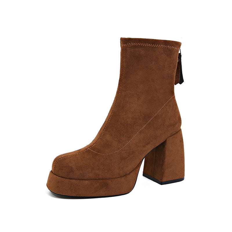 Botines de tacón para mujer con cremallera - Eirl