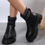Botines para mujer estilo patchwork con suela gruesa - Marisse