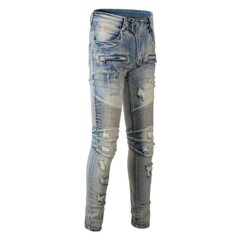 Pantalones vaqueros biker ajustados para hombre - Yrvar