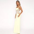 Vestido largo con encaje para fiesta para mujer - Rina
