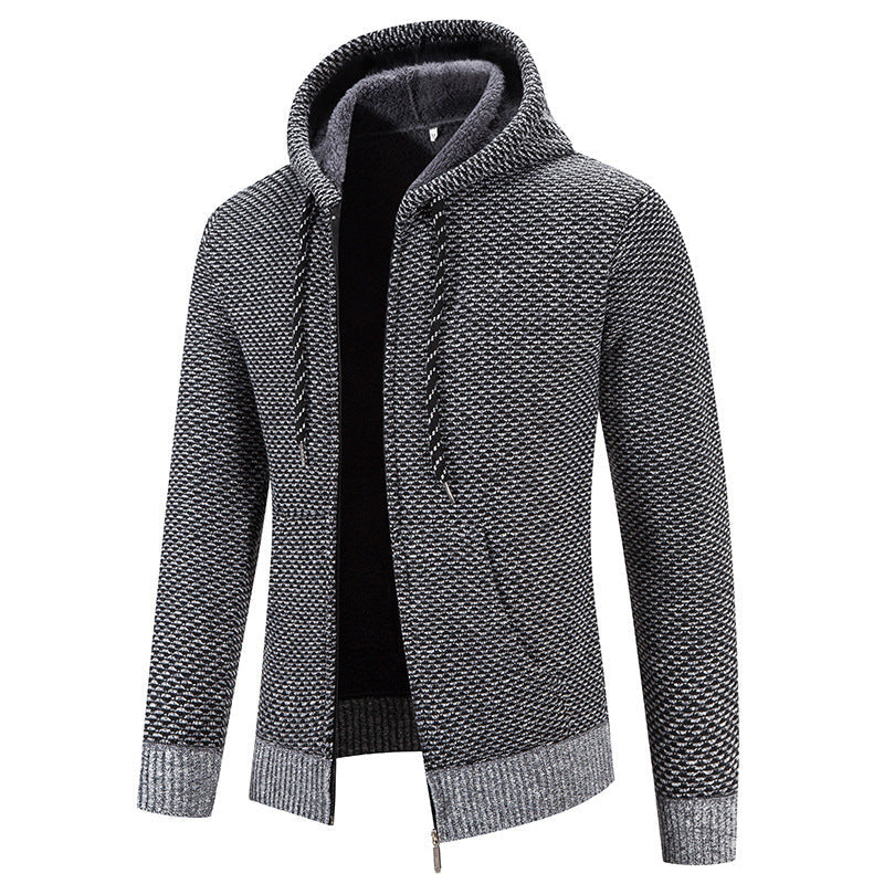Cárdigan para hombre con capucha y forro interior - Rynor
