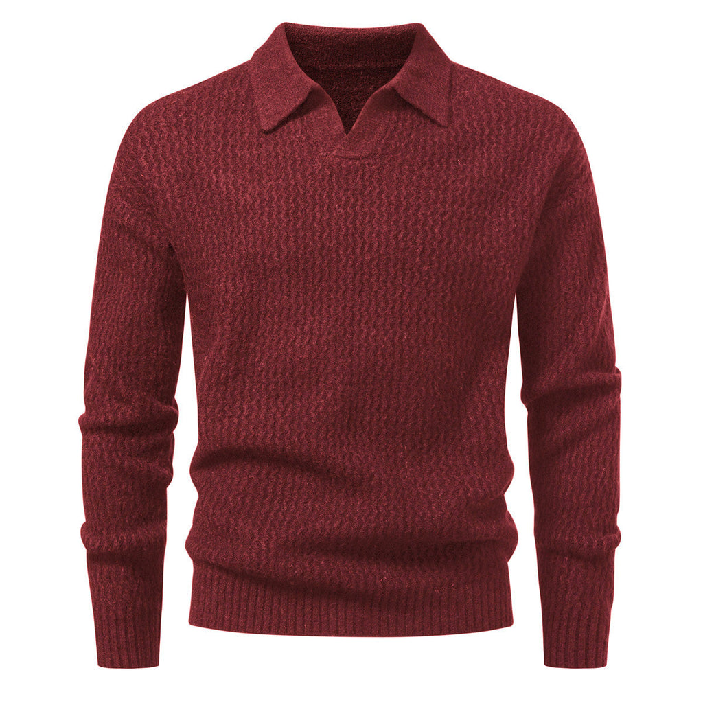 Suéter para hombre punto jacquard con cuello abierto - Raptor