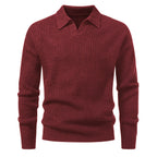 Suéter para hombre punto jacquard con cuello abierto - Raptor