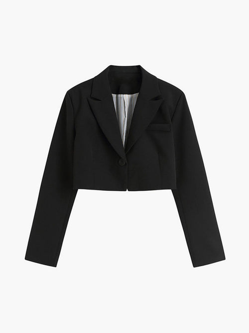Blazer cropped de mujer estilo sastre - Selina
