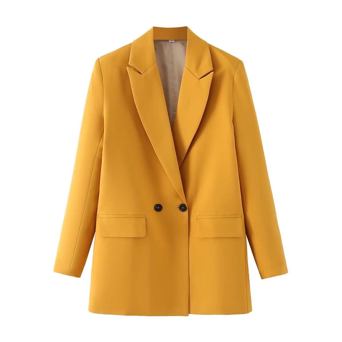 Blazer cruzada mujer corte recto solapas de pico - Greta