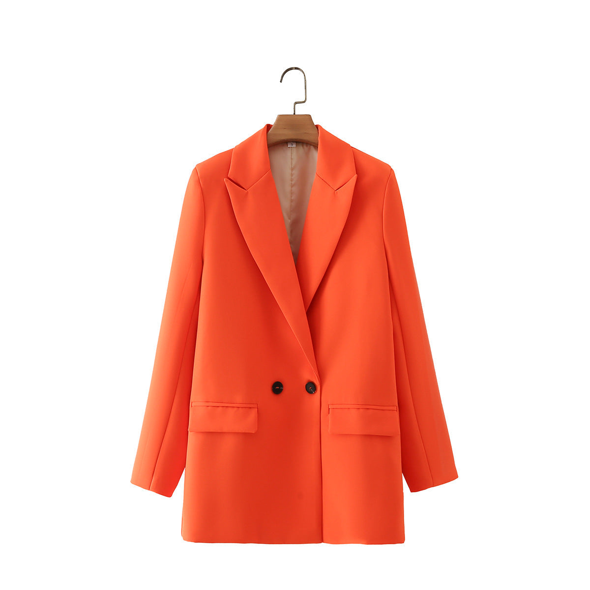 Blazer cruzada mujer corte recto solapas de pico - Greta