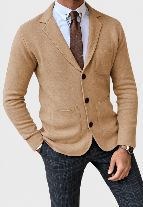 Blazer de punto hombre solapas tres botones - Sverre