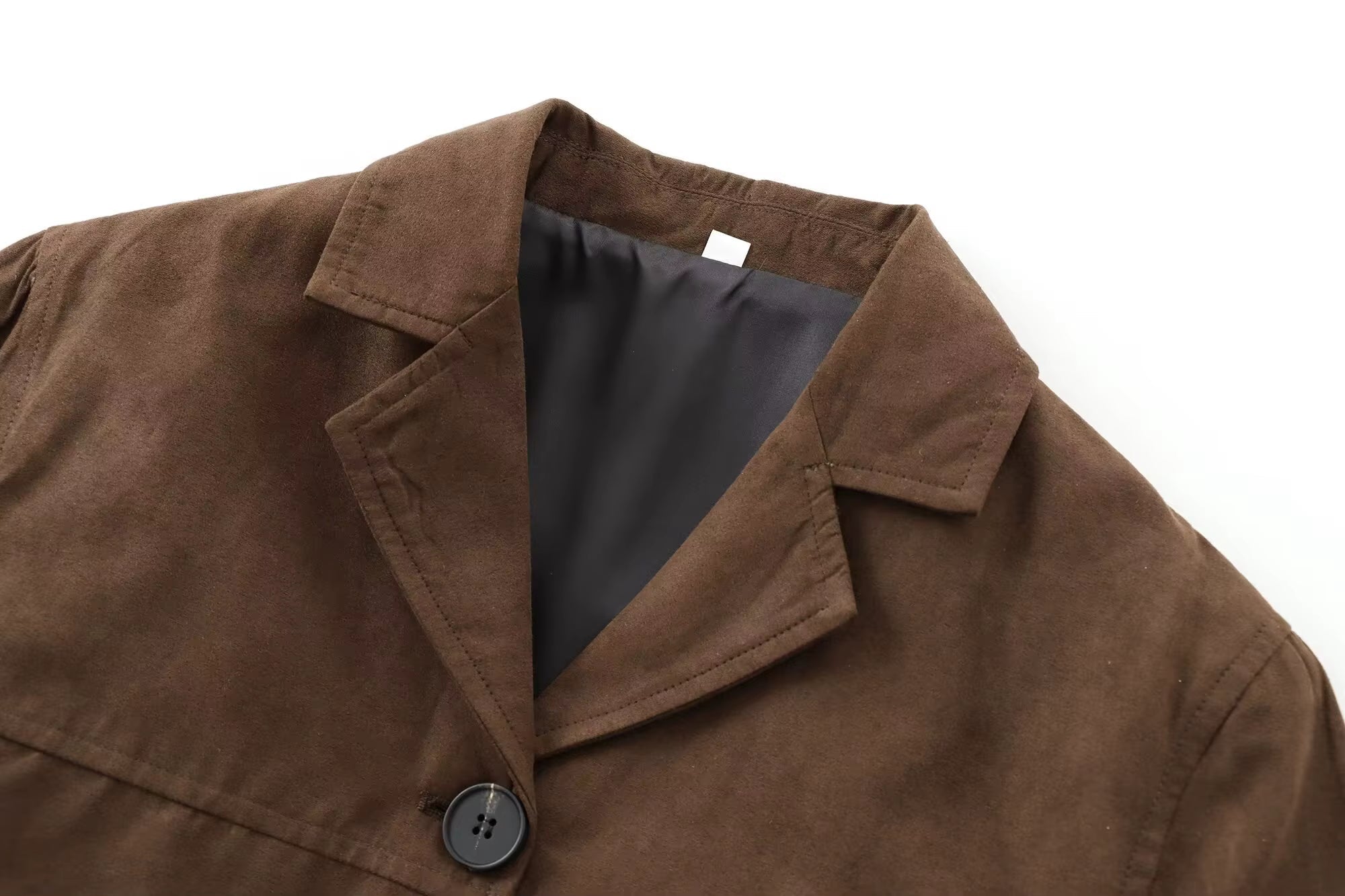 Blazer efecto ante para mujer con botones - Sarah