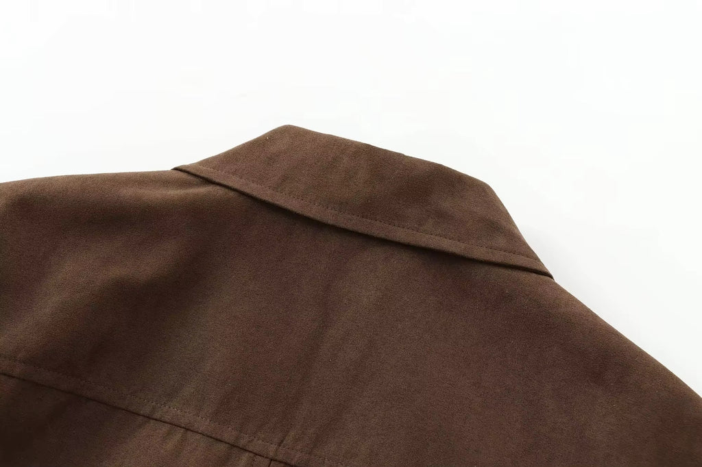 Blazer efecto ante para mujer con botones - Sarah