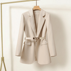 Blazer entallada de mujer con cinturón clásico elegante - Mila