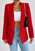 Blazer mujer corte recto solapas bolsillos - Nora