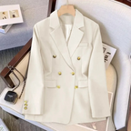 Blazer mujer doble botonadura solapas botones metálicos - Britta