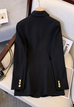 Blazer mujer doble botonadura solapas botones metálicos - Britta