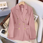 Blazer mujer doble botonadura solapas botones metálicos - Britta