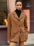 Blazer mujer efecto ante corte recto bolsillos con solapa - Silke