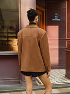 Blazer mujer efecto ante corte recto bolsillos con solapa - Silke