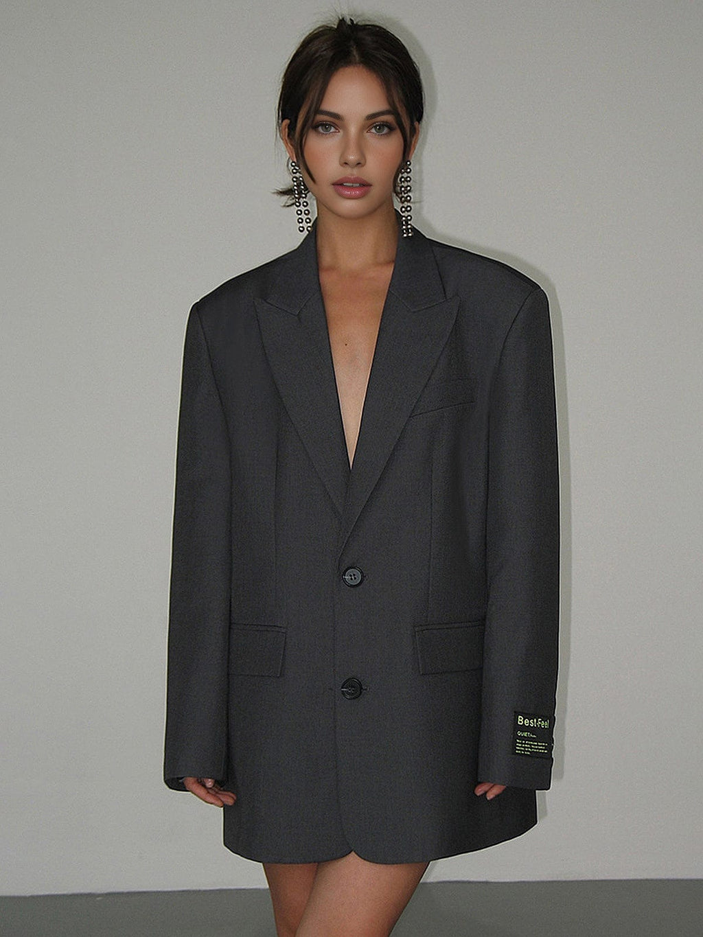 Blazer oversize mujer cierre de dos botones elegante - Lorelei