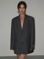Blazer oversize mujer cierre de dos botones elegante - Lorelei