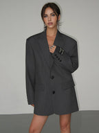 Blazer oversize mujer cierre de dos botones elegante - Lorelei