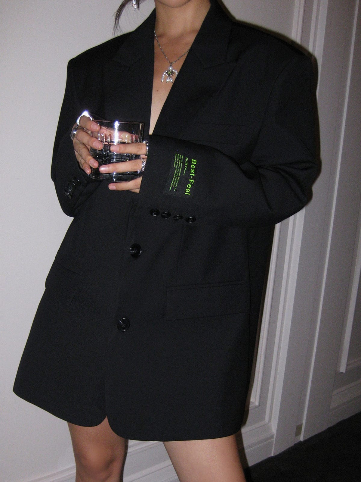 Blazer oversize mujer cierre de dos botones elegante - Lorelei