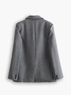 Blazer gris oversize para mujer con dos botones - Jana