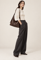 Bolso de hombro mujer efecto piel asas cortas