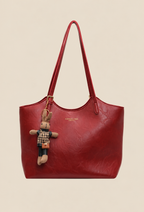Bolso shopper mujer piel vegana con colgante