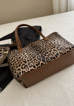 Bolso shopper mujer estampado leopardo asas largas