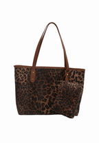 Bolso shopper mujer estampado leopardo asas largas