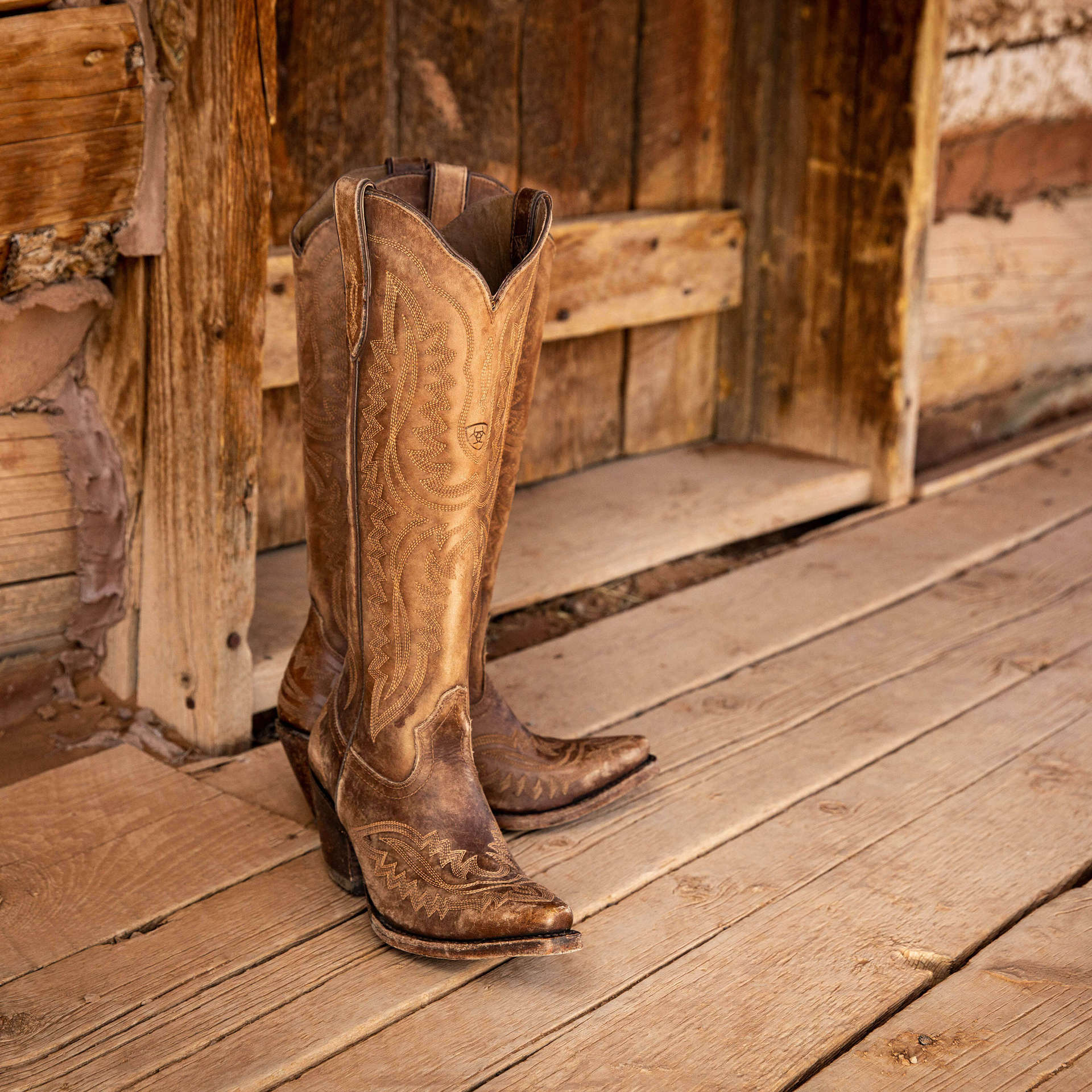 Bota cowboy mujer caña alta bordados - Annelie