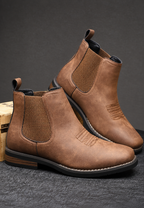 Botas de hombre efecto piel con elásticos laterales - Eirik