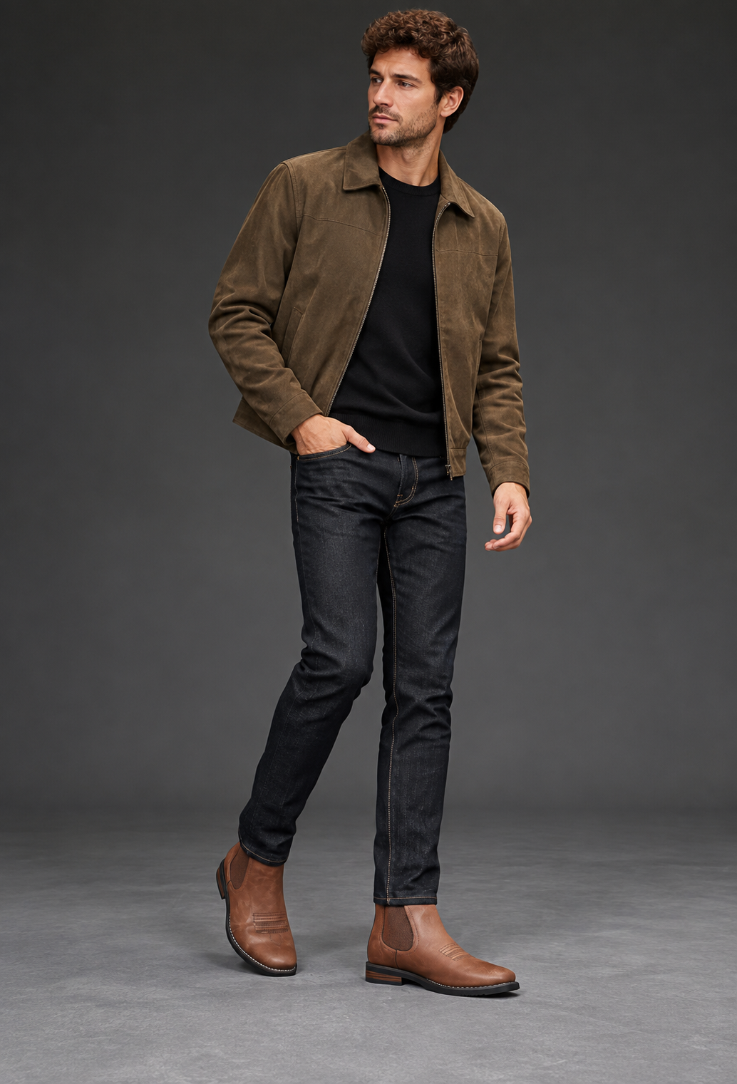 Botas de hombre efecto piel con elásticos laterales - Eirik