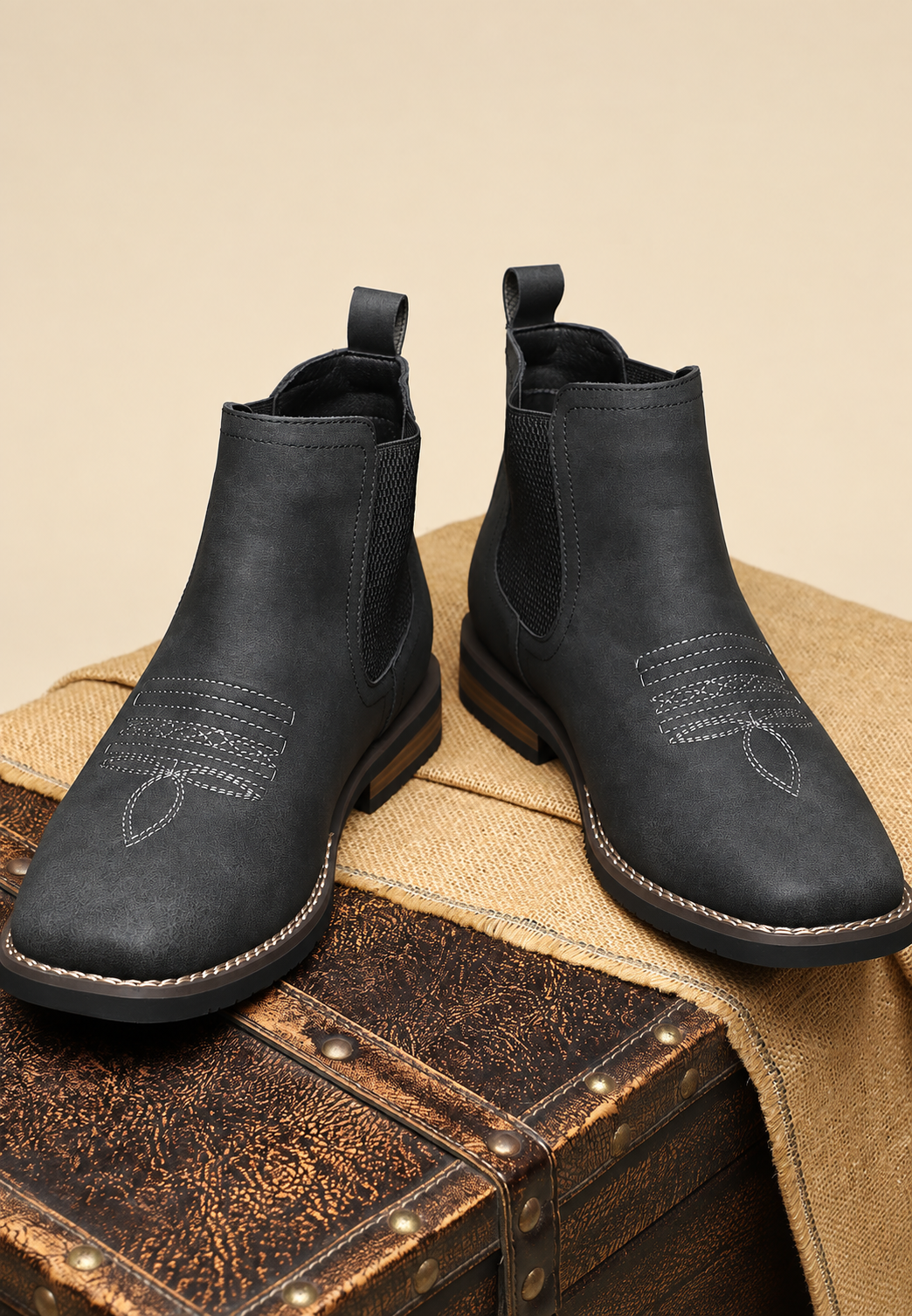 Botas de hombre efecto piel con elásticos laterales - Eirik