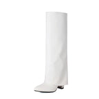 Botas altas mujer caña ancha tacón bloque - Yvette